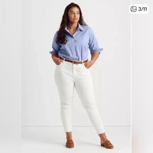 Lauren Ralph Lauren White Straight leg jeans. Size 14.